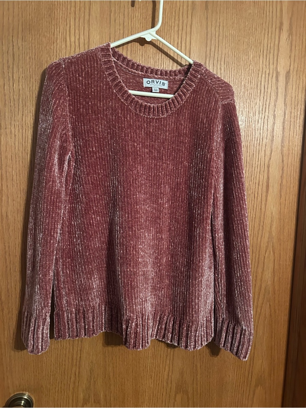 Orvis Women's Rose-Mauve Chenille Crewneck Sweater